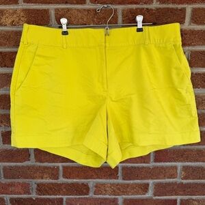 Lane Bryant Bright Yellow Stretch Cotton Shorts